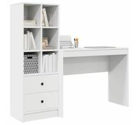 vidaXL Escritorio con cajón con Estante con Almacenamiento 2 pcs, Escritorio Moderno, Mueble de Trabajo Resistente, Funcional en casa, estación práctica para Aumentar tu productividad