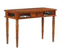 vidaXL Escritorio con cajón madera maciza de acacia 110x50x76 cm