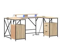 vidaXL Escritorio con cajón Roble Sonoma 182 x 101 x 87,5 cm