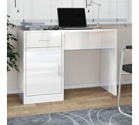 vidaXL Escritorio con cajón y armario contrachapada 100x40x73 cm