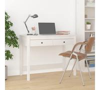 vidaXL Escritorio con cajones Madera maciza de pino blanco 100x50x78 cm Oficina/Estudio