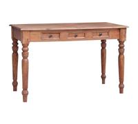 vidaXL Escritorio con Cajones, Mesa para Ordenador, Escritorio de Secretaria, Mueble para Oficina Despacho Estudio, Madera Maciza de Caoba