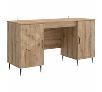 vidaXL Escritorio con estante 142,5 x 50 x 75 cm Madera de Ingeniería Multicolor Roble artisan