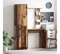 vidaXL Escritorio 2 pcs Madera vieja