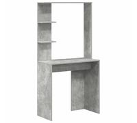 vidaXL Escritorio con estante Gris Concreto 78,5 x 37 x 154,5 cm