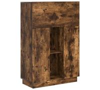 vidaXL Escritorio con estante Roble ahumado 71.5 x 31.5 x 106.5 cm