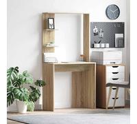 vidaXL Escritorio con estante Roble Sonoma 78,5 x 37 x 154,5 cm