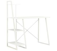 vidaXL Escritorio con estantería blanco 102x50x117 cm