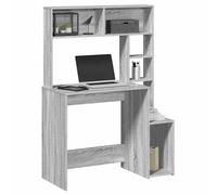 vidaXL Escritorio con estantes contrachapada gris Sonoma 100x45x140 cm