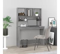 vidaXL Escritorio con estantes contrachapada gris Sonoma 102x45x148cm