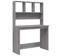 vidaXL Escritorio con estantes contrachapada Gris Sonoma 102x45x148cm