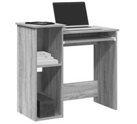 vidaXL Escritorio con estantes contrachapada gris sonoma 84x40x78 cm