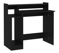 vidaXL Escritorio con luz LED Madera contrachapada Negro 97x45x90 cm, Escritorio de Oficina, Escritorio de Estudio, Muebles de Oficina en casa