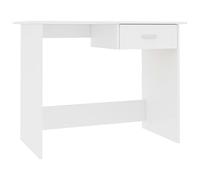vidaXL Escritorio de madera contrachapada blanco 100x50x76 cm