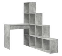 vidaXL Escritorio de Esquina Gris Concreto 101,5 x 149,5 x 149,5 cm