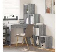 vidaXL Escritorio de Esquina Gris Sonoma 101,5 x 149,5 x 149,5 cm