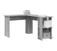 vidaXL Escritorio de Esquina Gris Sonoma Madera de ingeniería