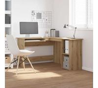 vidaXL Escritorio esquinero en madera contrachapada 120x140x75 cm