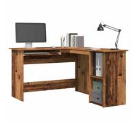 vidaXL Escritorio de esquina madera contrachapada madera vieja
