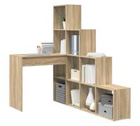 vidaXL Escritorio en L Roble Sonoma 101,5x149,5x149,5 cm – moderno y con almacenamiento