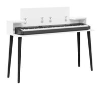 vidaXL Escritorio de estudio musical rectangular Blanco 152 x 36 x 19,5 cm