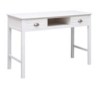 vidaXL Escritorio de madera blanco 110x45x76 cm