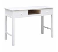 vidaXL Escritorio de madera blanco 110x45x76 cm