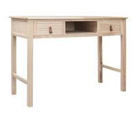 vidaXL Escritorio de madera color natural 110x45x76 cm