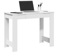 vidaXL Escritorio de madera contrachapada blanco 100x45x75 cm