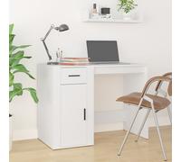 vidaXL Escritorio de madera contrachapada blanco 100x49x75 cm