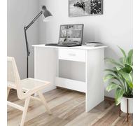 vidaXL Escritorio de madera contrachapada blanco 100x50x76 cm