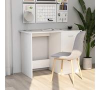 vidaXL Escritorio de madera contrachapada blanco 100x50x76 cm