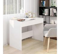 vidaXL Escritorio de madera contrachapada blanco 101x50x76,5 cm