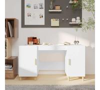 vidaXL Escritorio de madera contrachapada blanco 140x50x75 cm