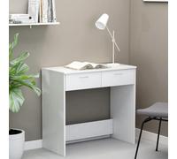 vidaXL Escritorio de madera contrachapada blanco 80x40x75 cm