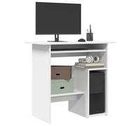 vidaXL Escritorio de madera contrachapada blanco 80x45x74 cm