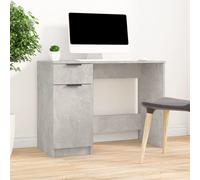vidaXL Escritorio de madera contrachapada gris hormigón 100x50x75 cm