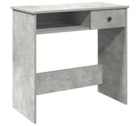 vidaXL Escritorio de oficina madera contrachapada Gris hormigón 80x40x75 cm