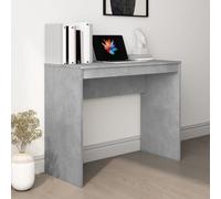 vidaXL Escritorio de madera contrachapada gris hormigón 90x40x72 cm