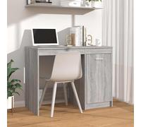 vidaXL Escritorio de madera contrachapada gris Sonoma 100x50x76 cm