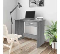 vidaXL Escritorio de madera contrachapada gris Sonoma 100x50x76 cm