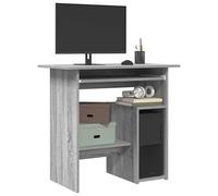 vidaXL Escritorio de madera contrachapada gris Sonoma 80x45x74 cm
