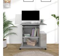 vidaXL Escritorio de madera contrachapada gris Sonoma 80x50x75 cm