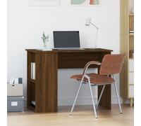 vidaXL Escritorio de madera contrachapada marrón roble 100x55x75 cm