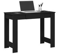 vidaXL Escritorio de madera contrachapada negro 100x45x75 cm
