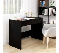 vidaXL Escritorio de madera contrachapada negro 101x50x76,5 cm
