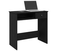 vidaXL Escritorio de madera contrachapada negro 80x40x75 cm
