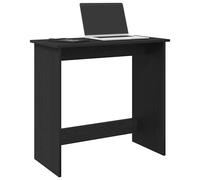 vidaXL Escritorio de madera contrachapada negro 80x40x75 cm