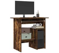 vidaXL Escritorio de madera contrachapada roble ahumado 80x45x74 cm