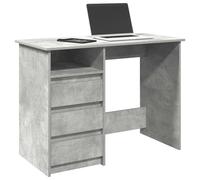 vidaXL Escritorio de madera de ingeniería gris hormigón 102x50x75 cm